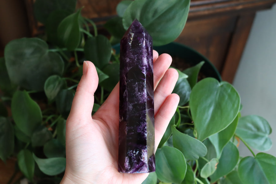 Magenta fluorite tower 52