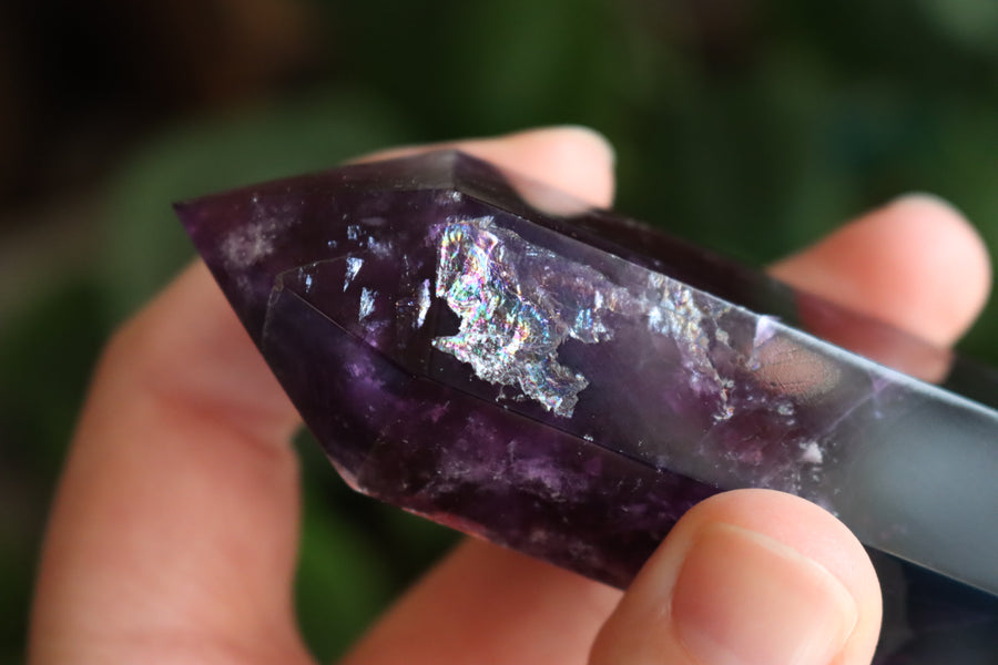 Magenta fluorite tower 52