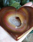Carnelian geode heart 8