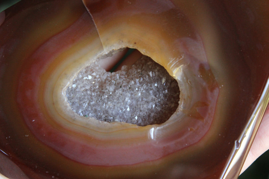 Carnelian geode heart 8