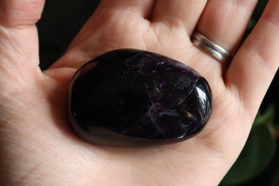 Large rainbow fluorite tumbled stone 3