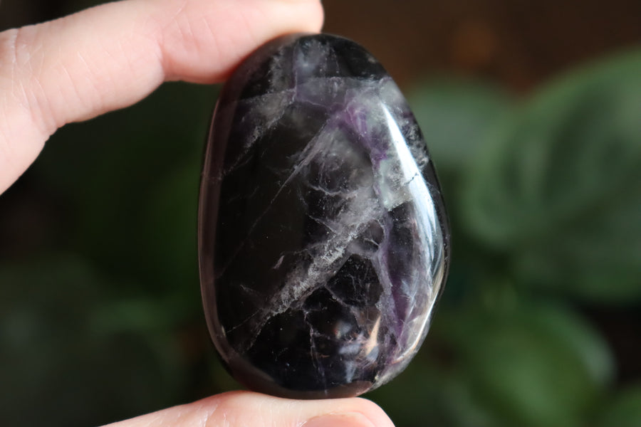 Large rainbow fluorite tumbled stone 3