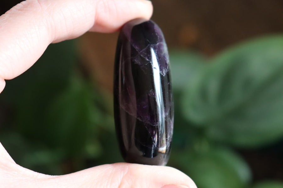 Large rainbow fluorite tumbled stone 3