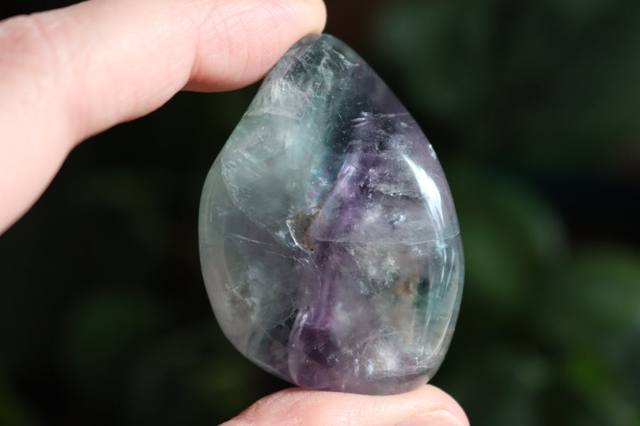 Large rainbow fluorite tumbled stone 8