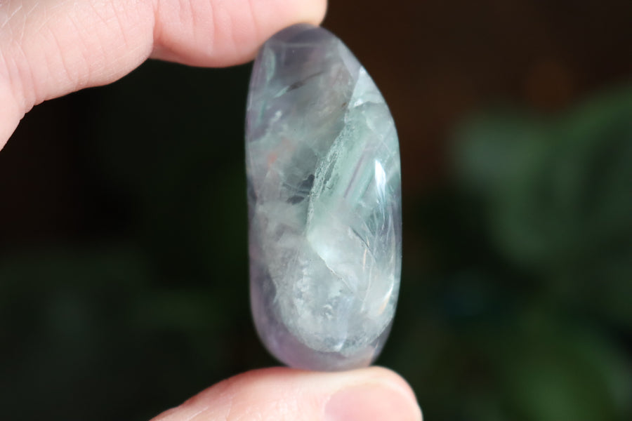 Large rainbow fluorite tumbled stone 8