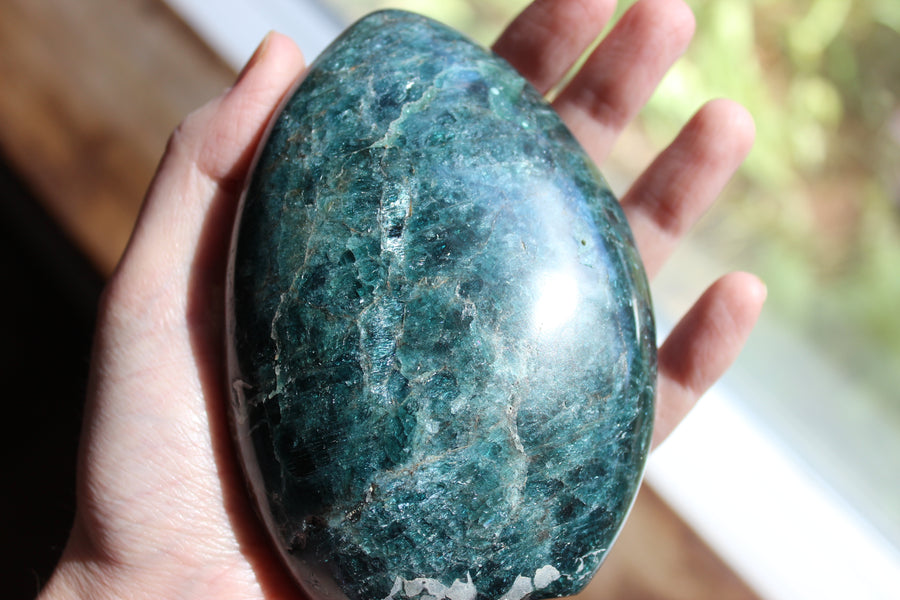 Green/teal apatite free form 5