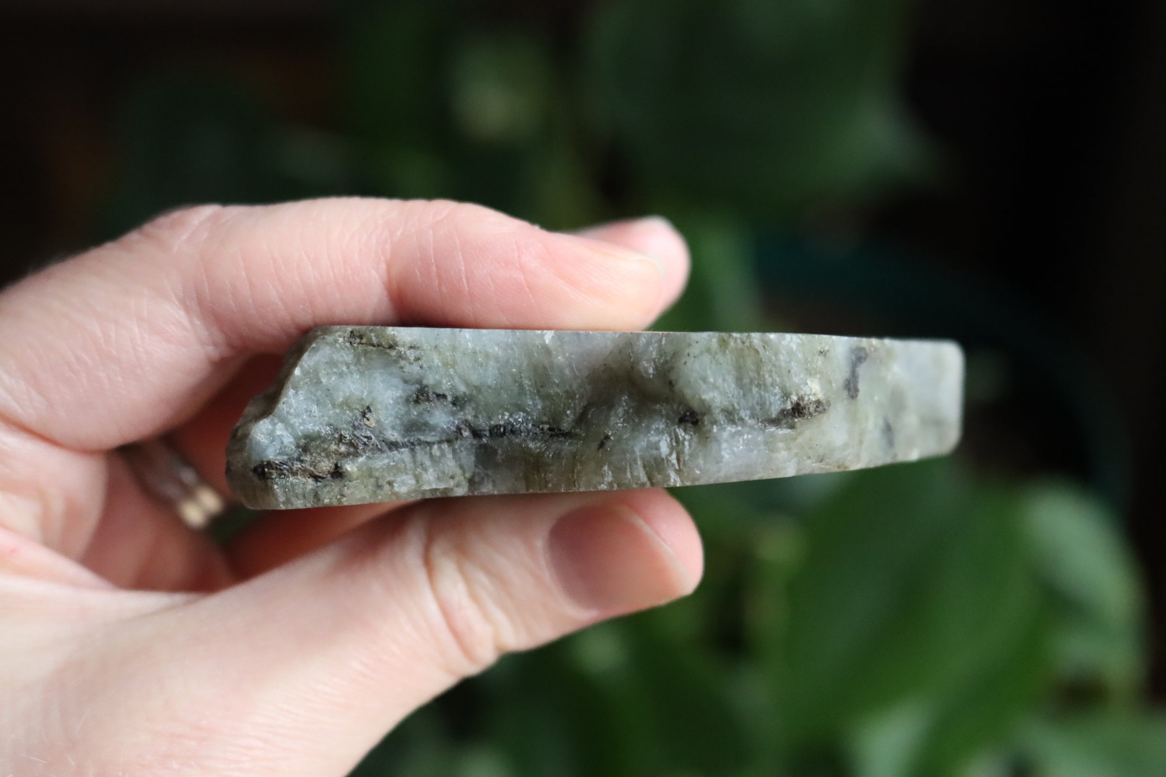 Semi polished labradorite slab 1