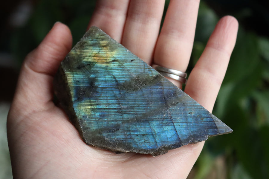 Semi polished labradorite slab 2