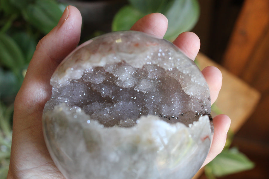 Amethyst geode sphere 13