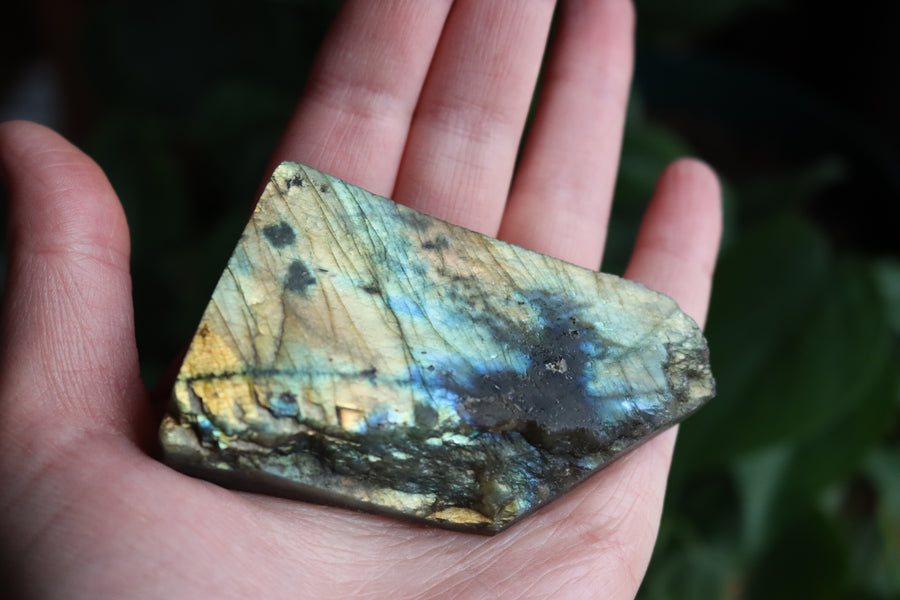 Semi polished labradorite slab 4