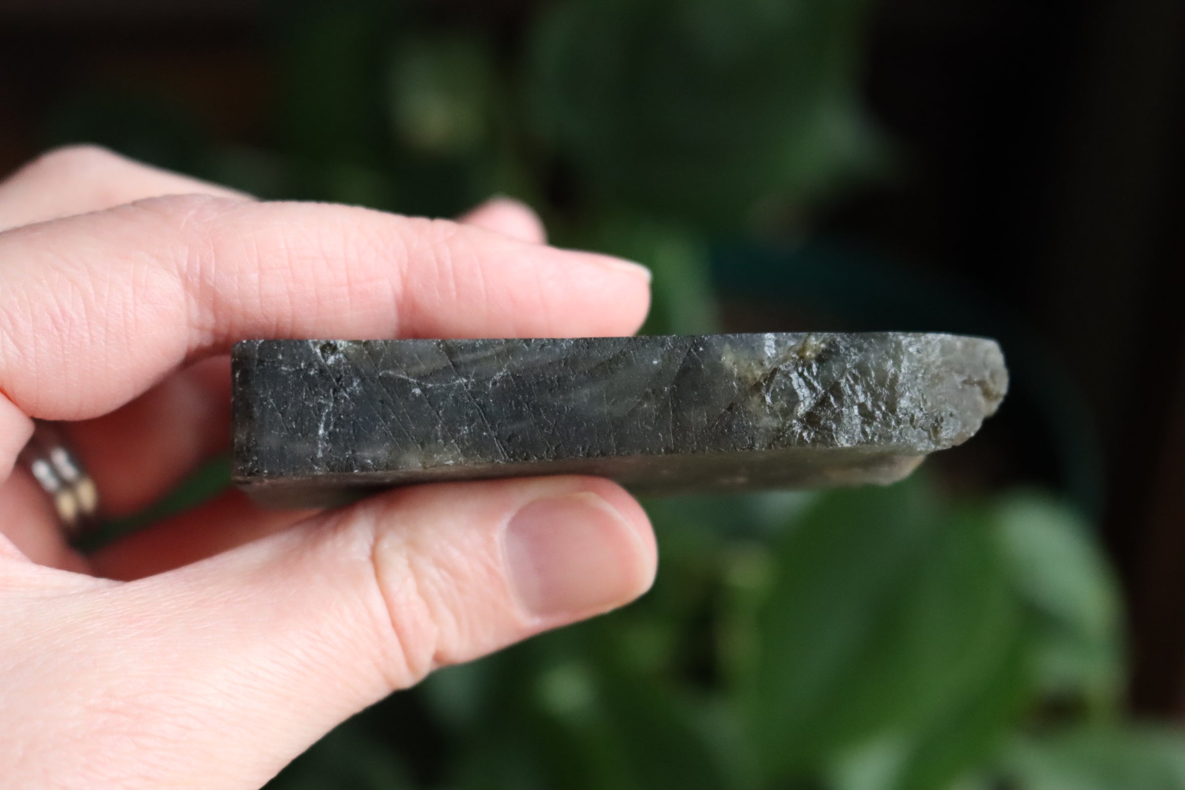 Semi polished labradorite slab 4