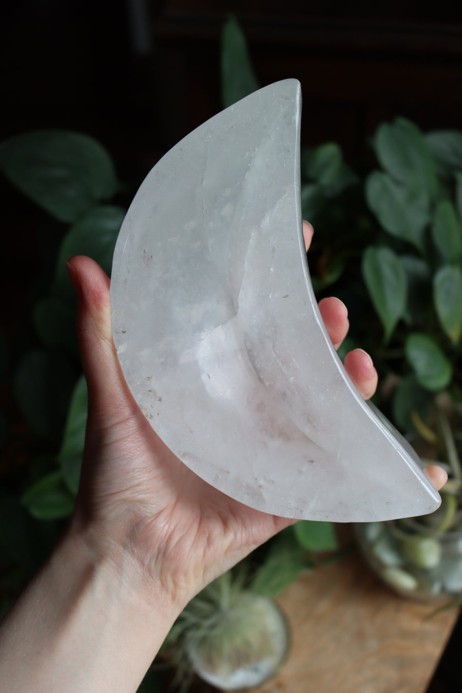 Clear quartz moon dish 1