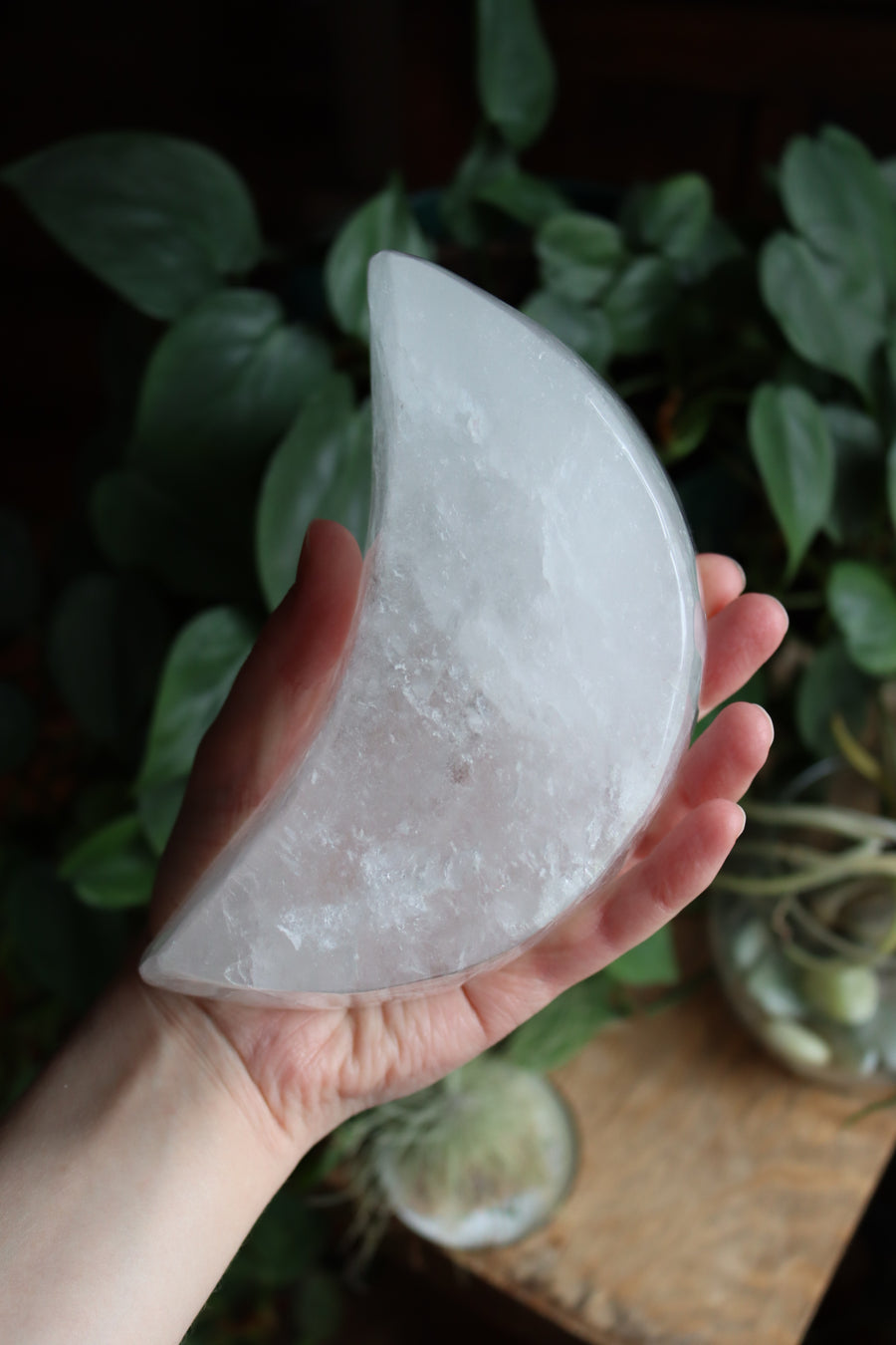 Clear quartz moon dish 1