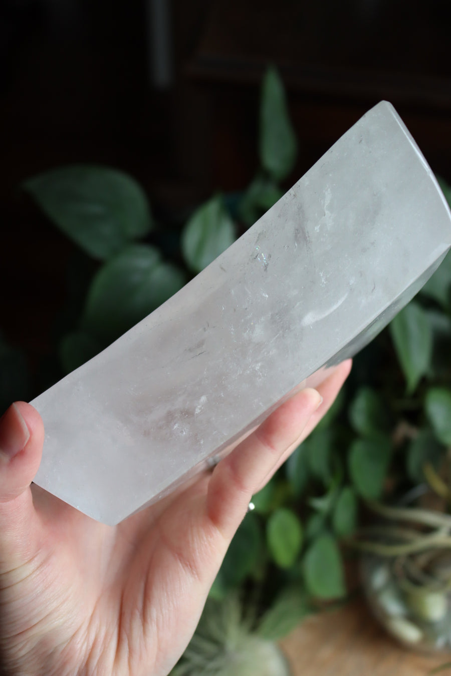 Clear quartz moon dish 1