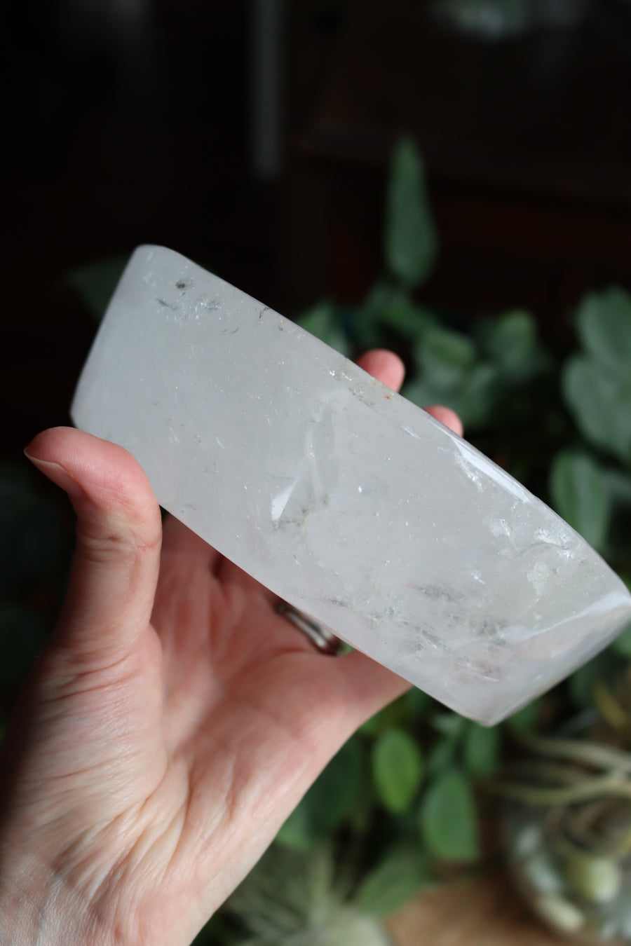 Clear quartz moon dish 1