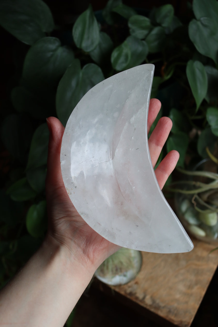Clear quartz moon dish 1