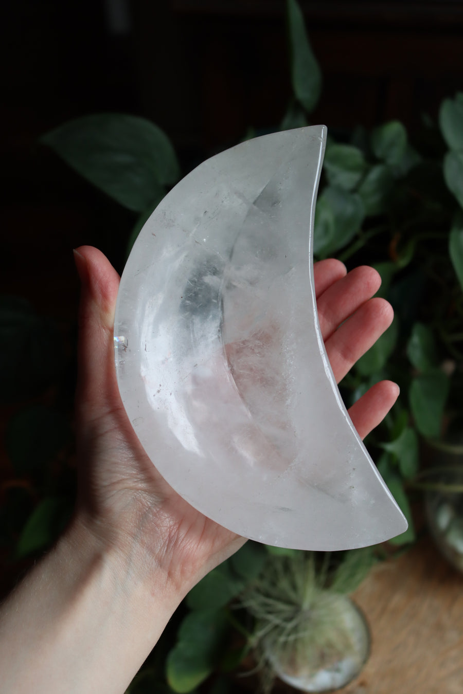 Clear quartz moon dish 2