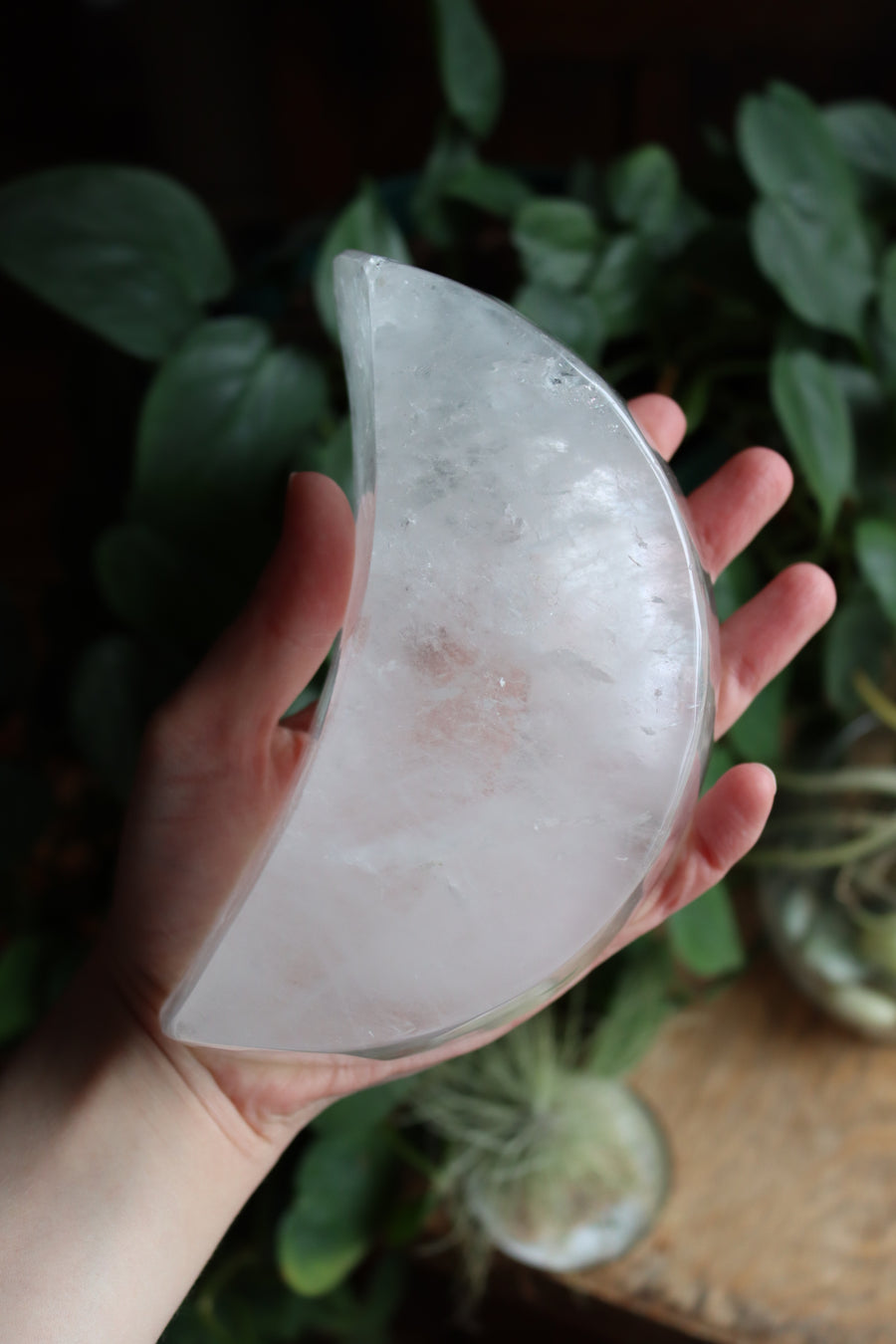 Clear quartz moon dish 2