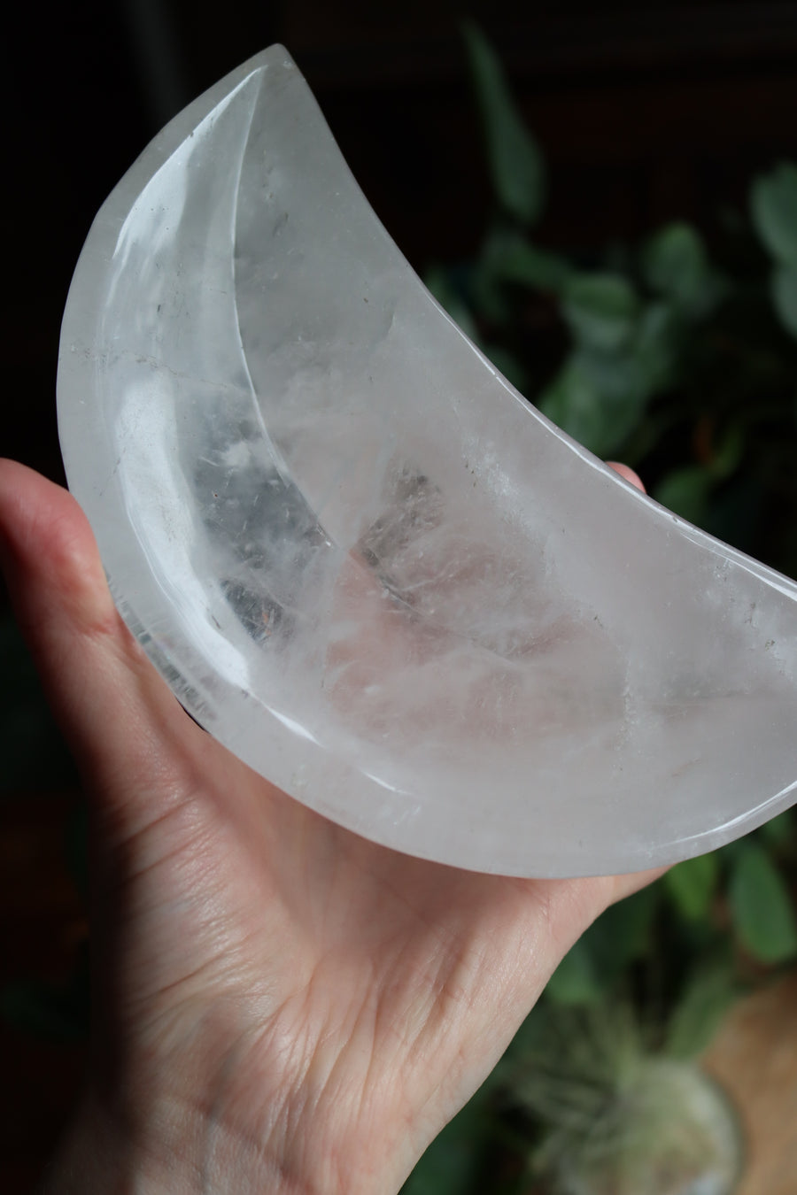 Clear quartz moon dish 2