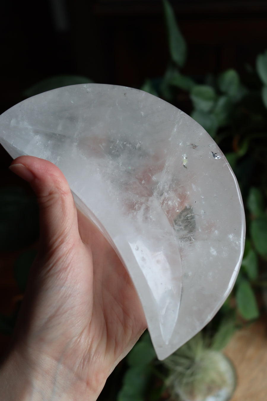 Clear quartz moon dish 2