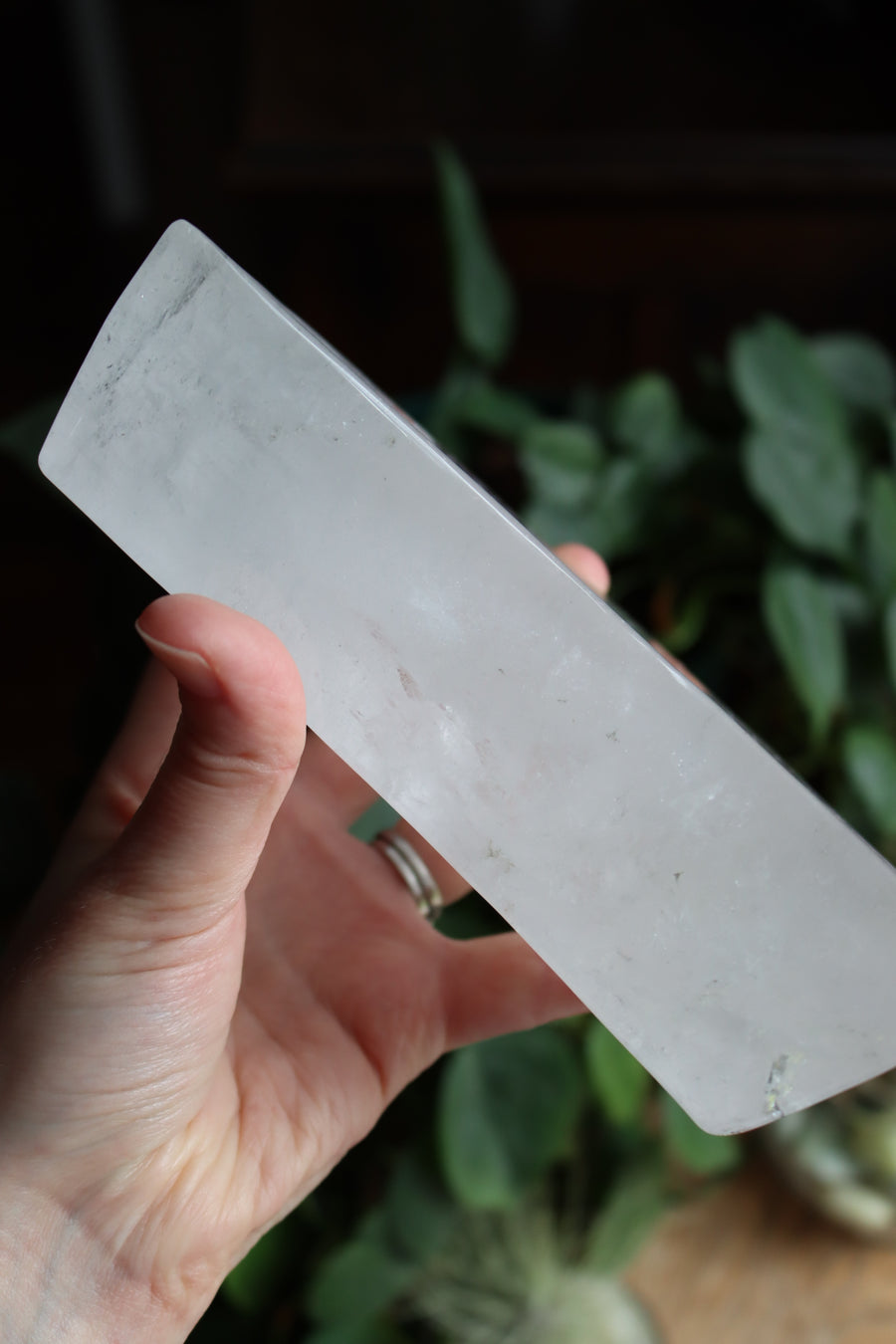 Clear quartz moon dish 2