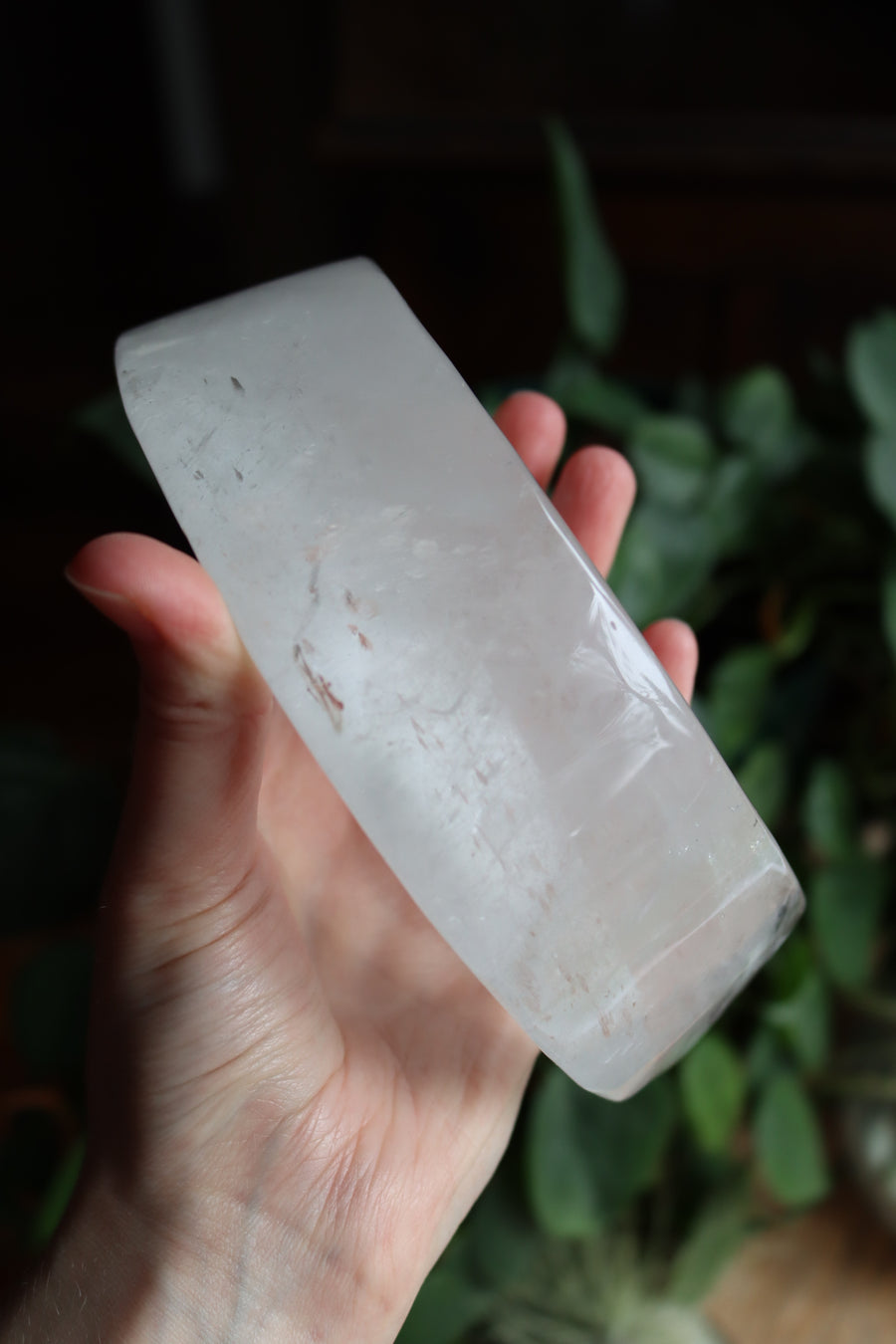 Clear quartz moon dish 2