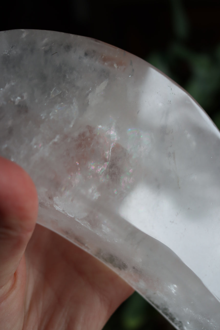 Clear quartz moon dish 2
