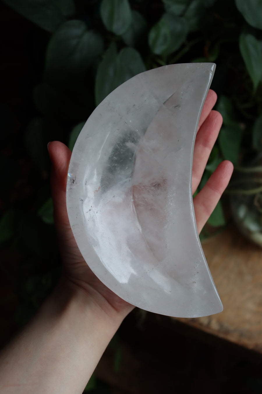 Clear quartz moon dish 2