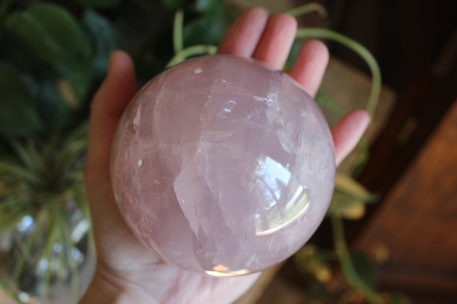 Rose quartz sphere 1