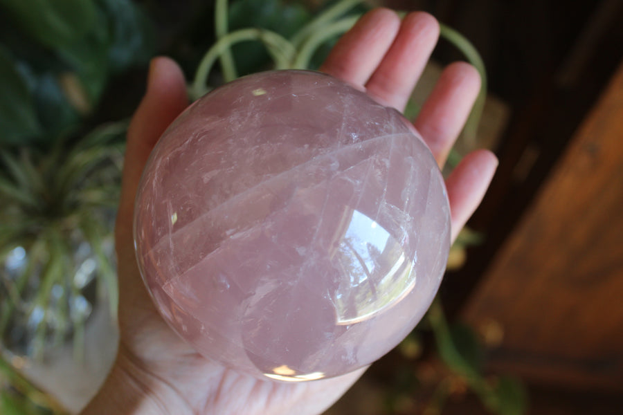 Rose quartz sphere 1