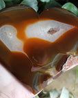 Carnelian geode heart 4