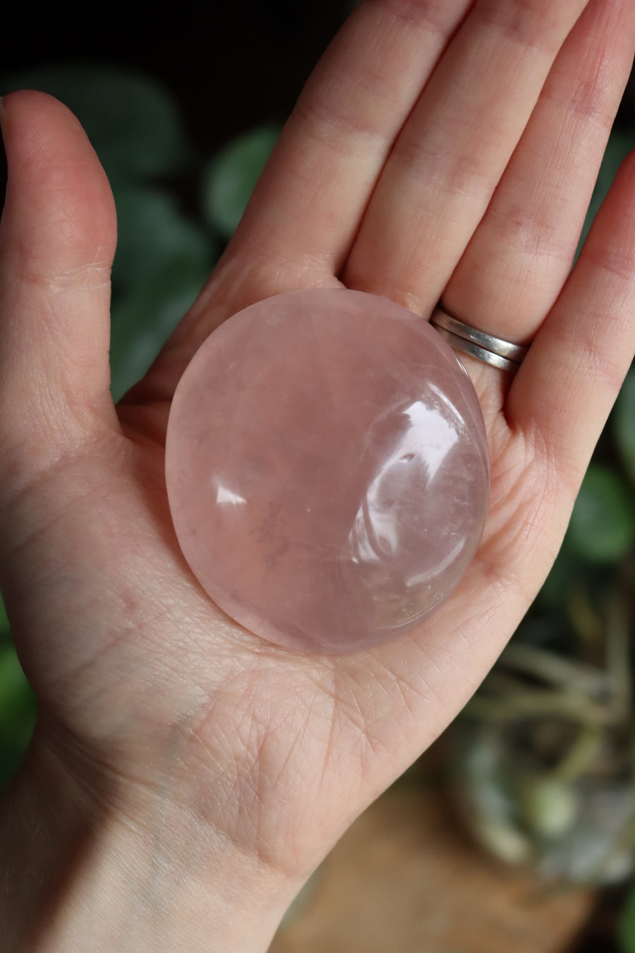 Rose quartz pocket stone 10