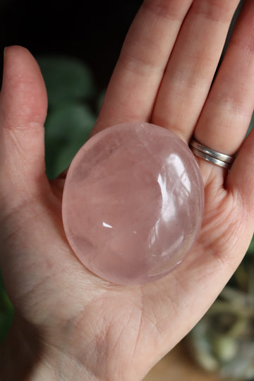 Rose quartz pocket stone 10