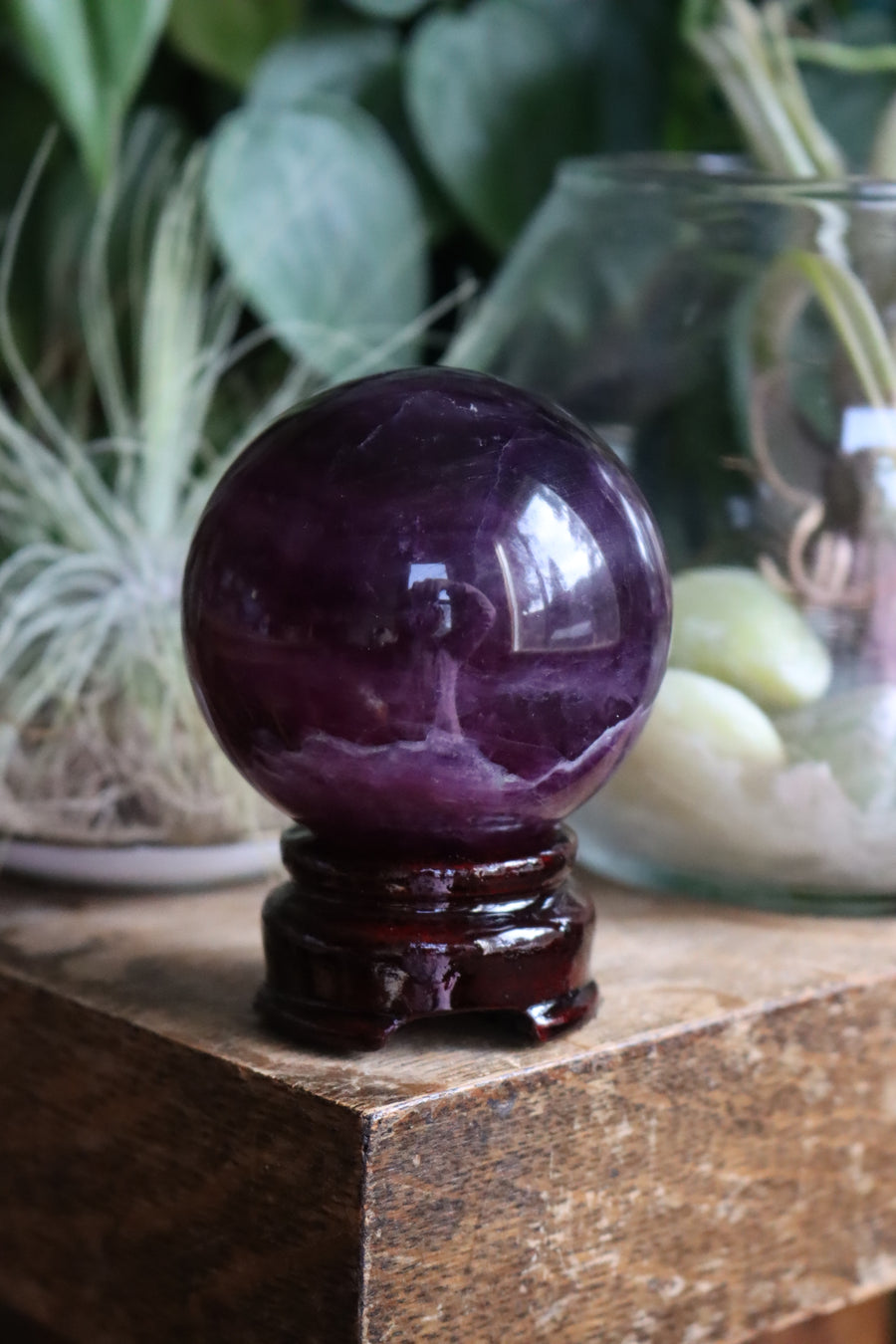 Magenta fluorite sphere 5