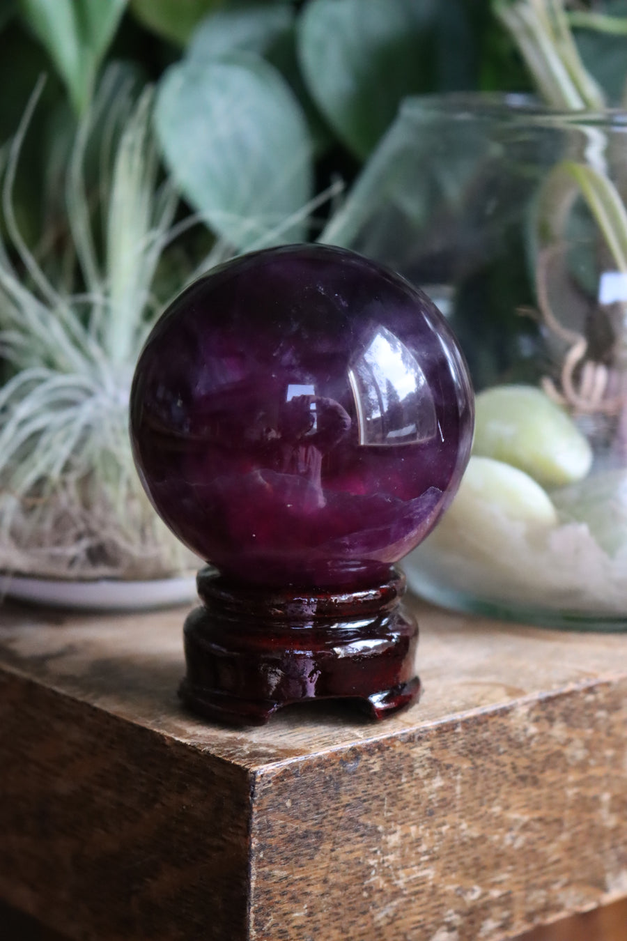 Magenta fluorite sphere 5