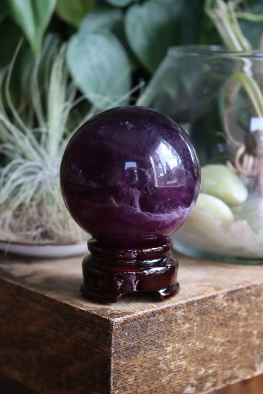 Magenta fluorite sphere 5