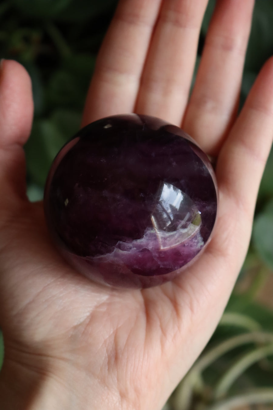 Magenta fluorite sphere 5