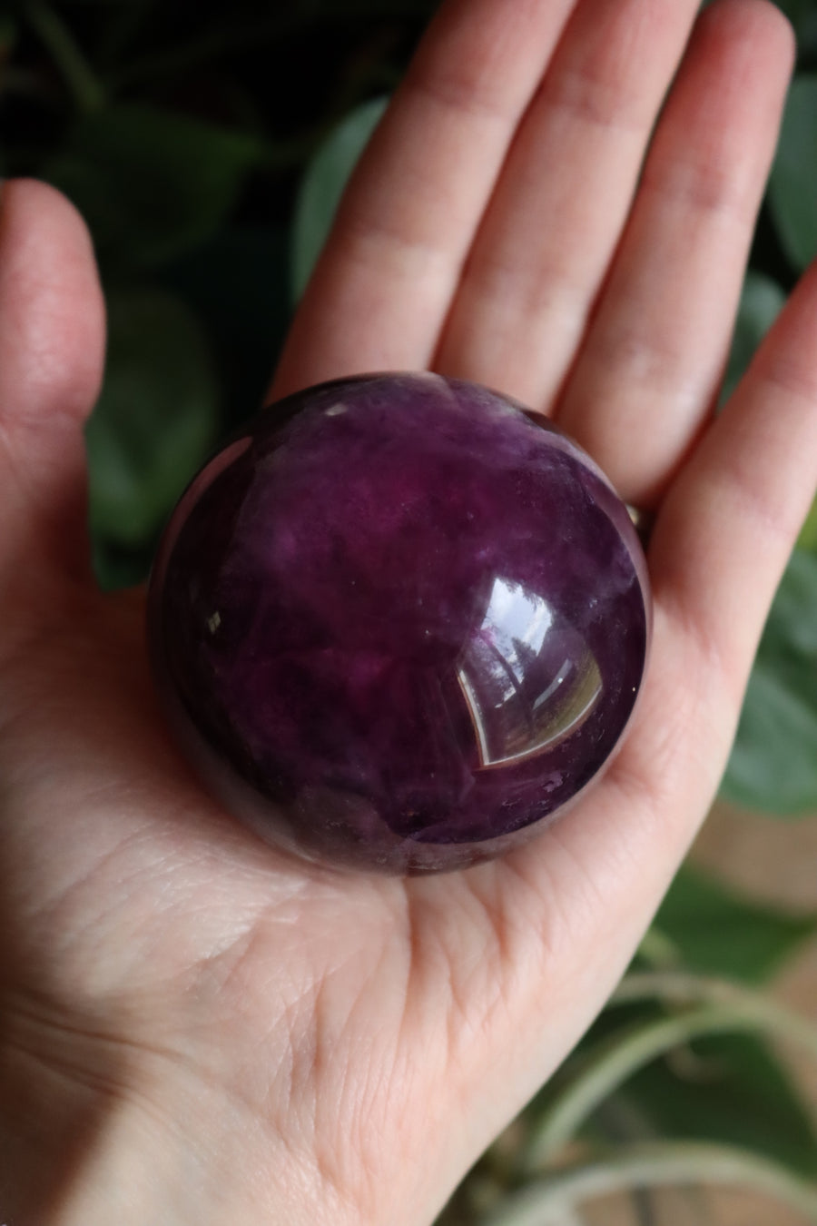 Magenta fluorite sphere 5