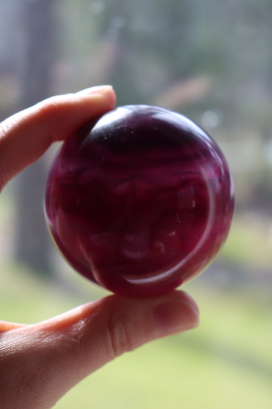 Magenta fluorite sphere 5