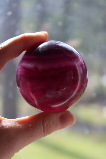 Magenta fluorite sphere 5