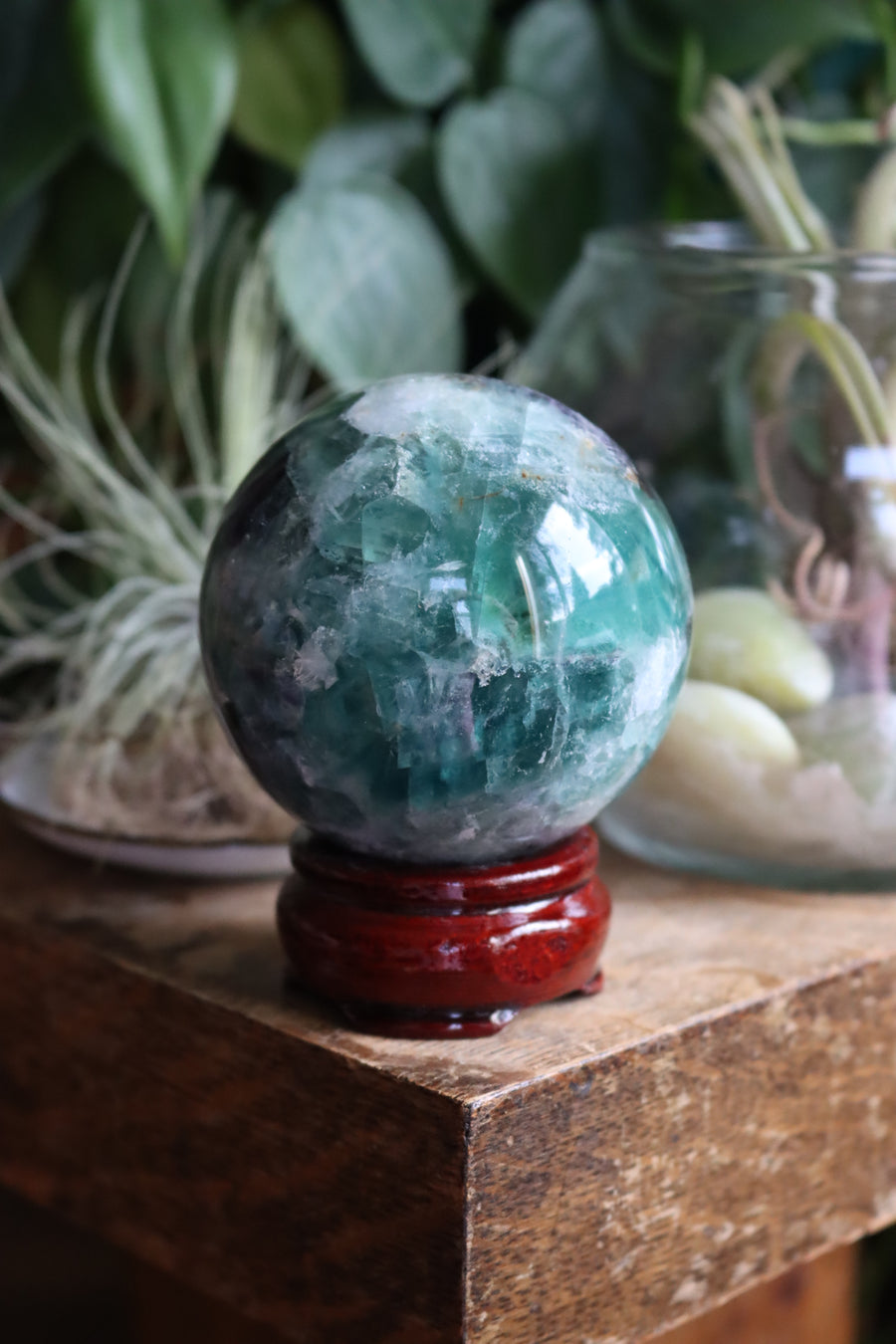 Rainbow fluorite sphere 3