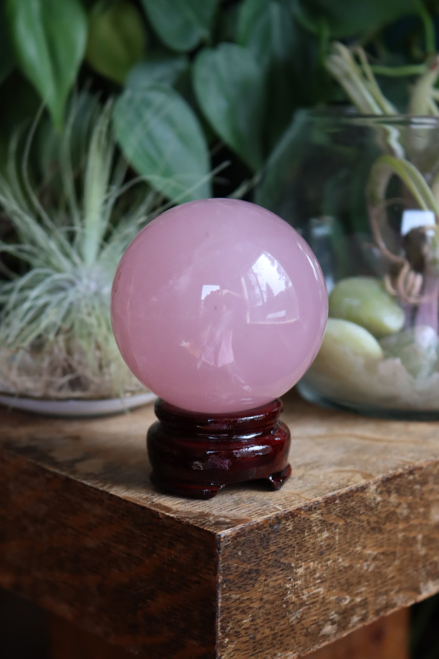 Rose quartz sphere 2