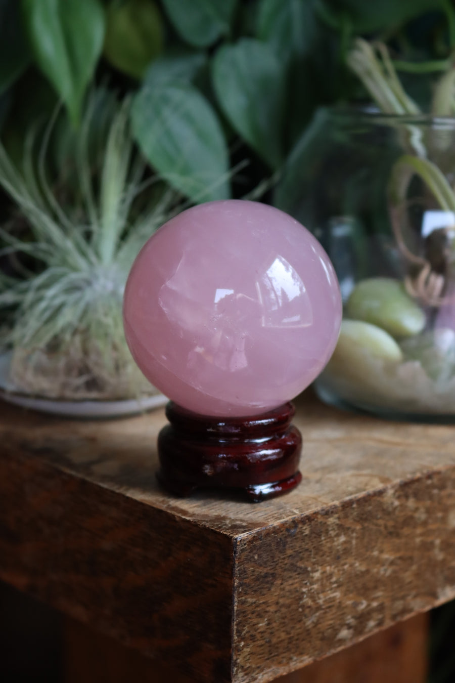 Rose quartz sphere 2