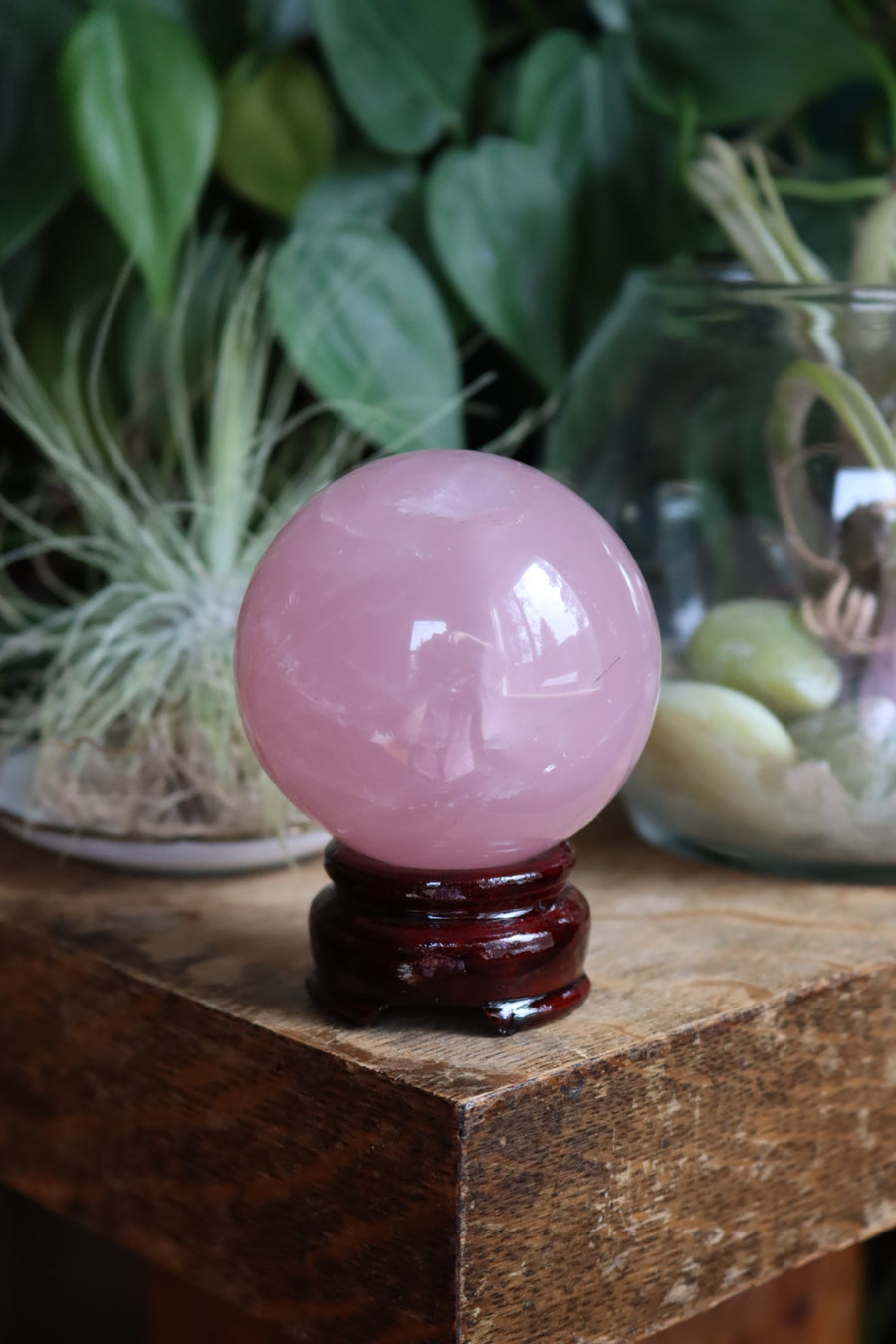 Rose quartz sphere 2