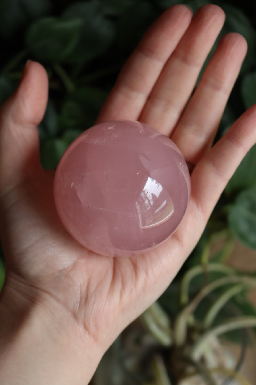 Rose quartz sphere 2