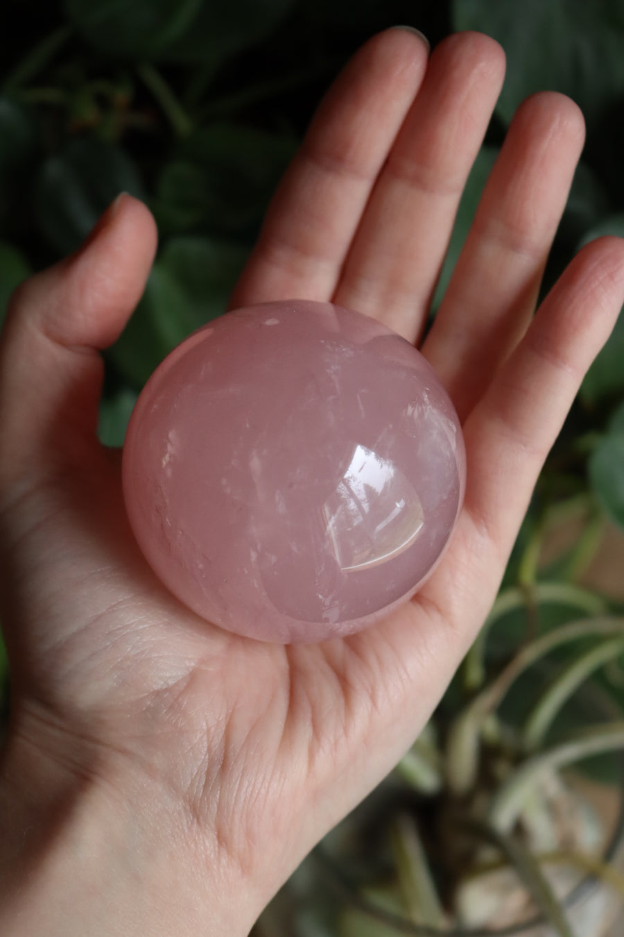 Rose quartz sphere 2