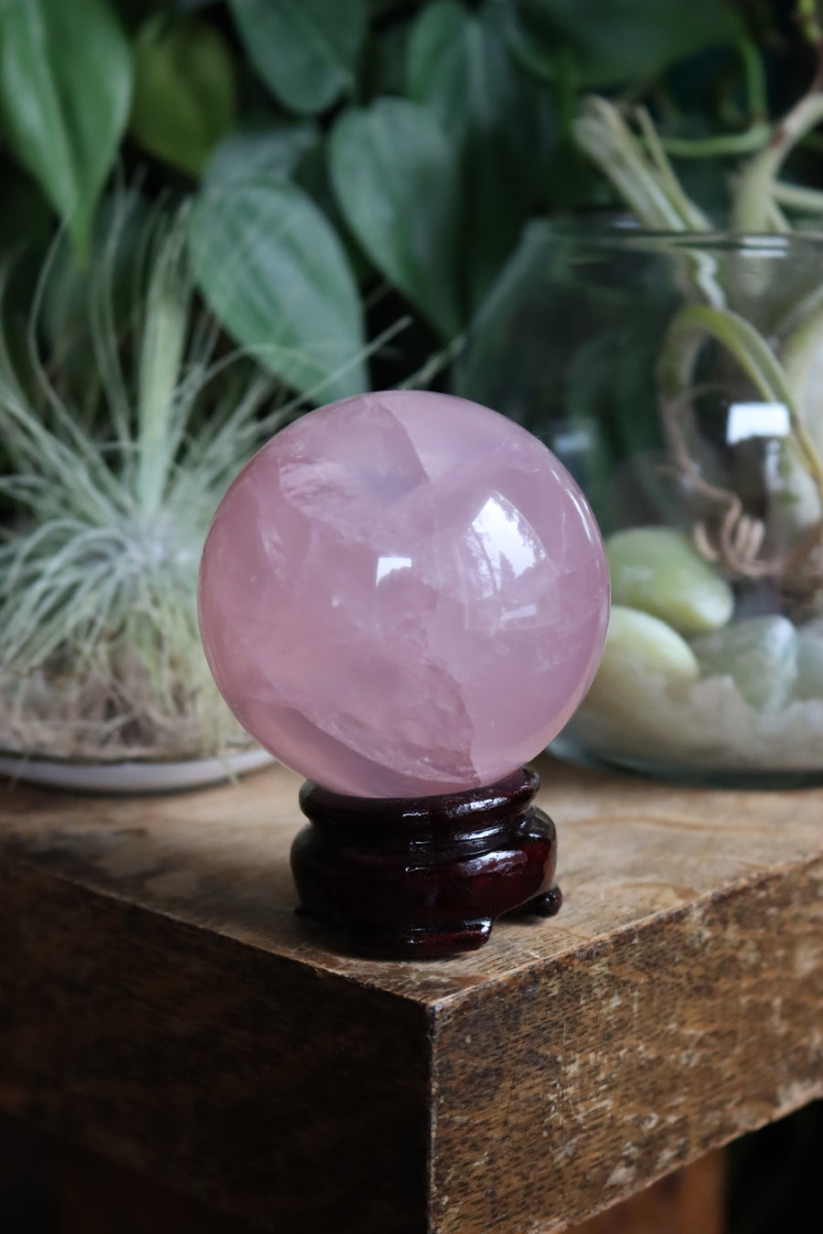 Rose quartz sphere 3