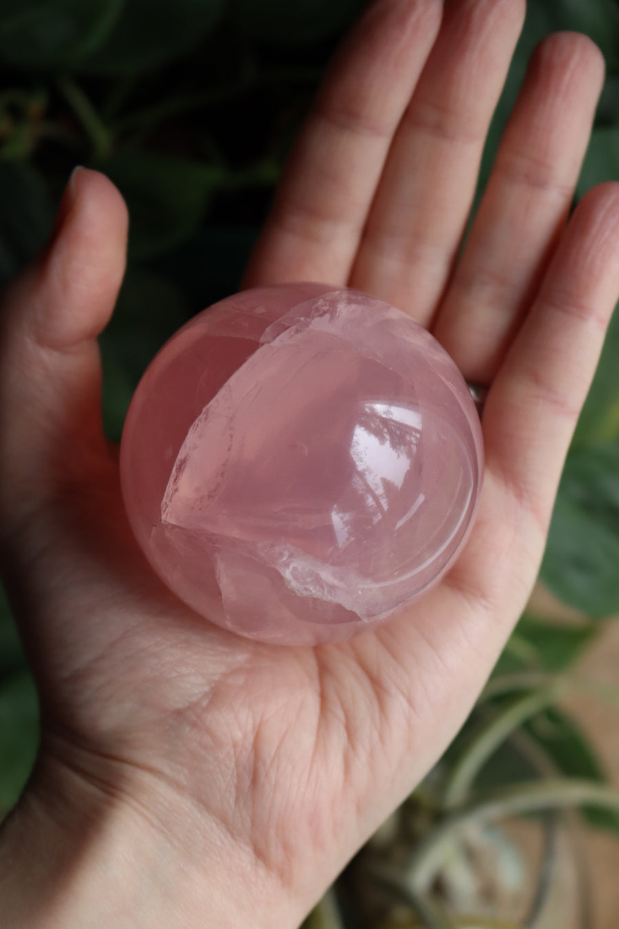 Rose quartz sphere 3