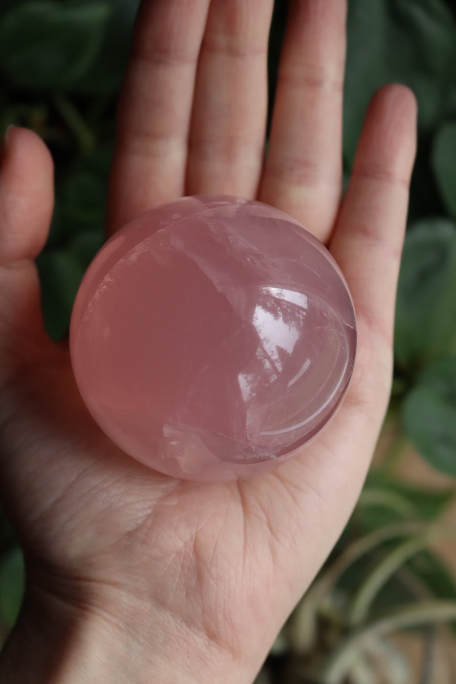 Rose quartz sphere 3