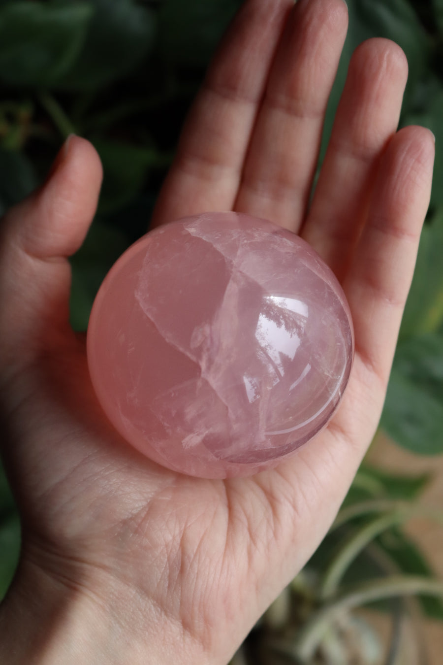 Rose quartz sphere 3